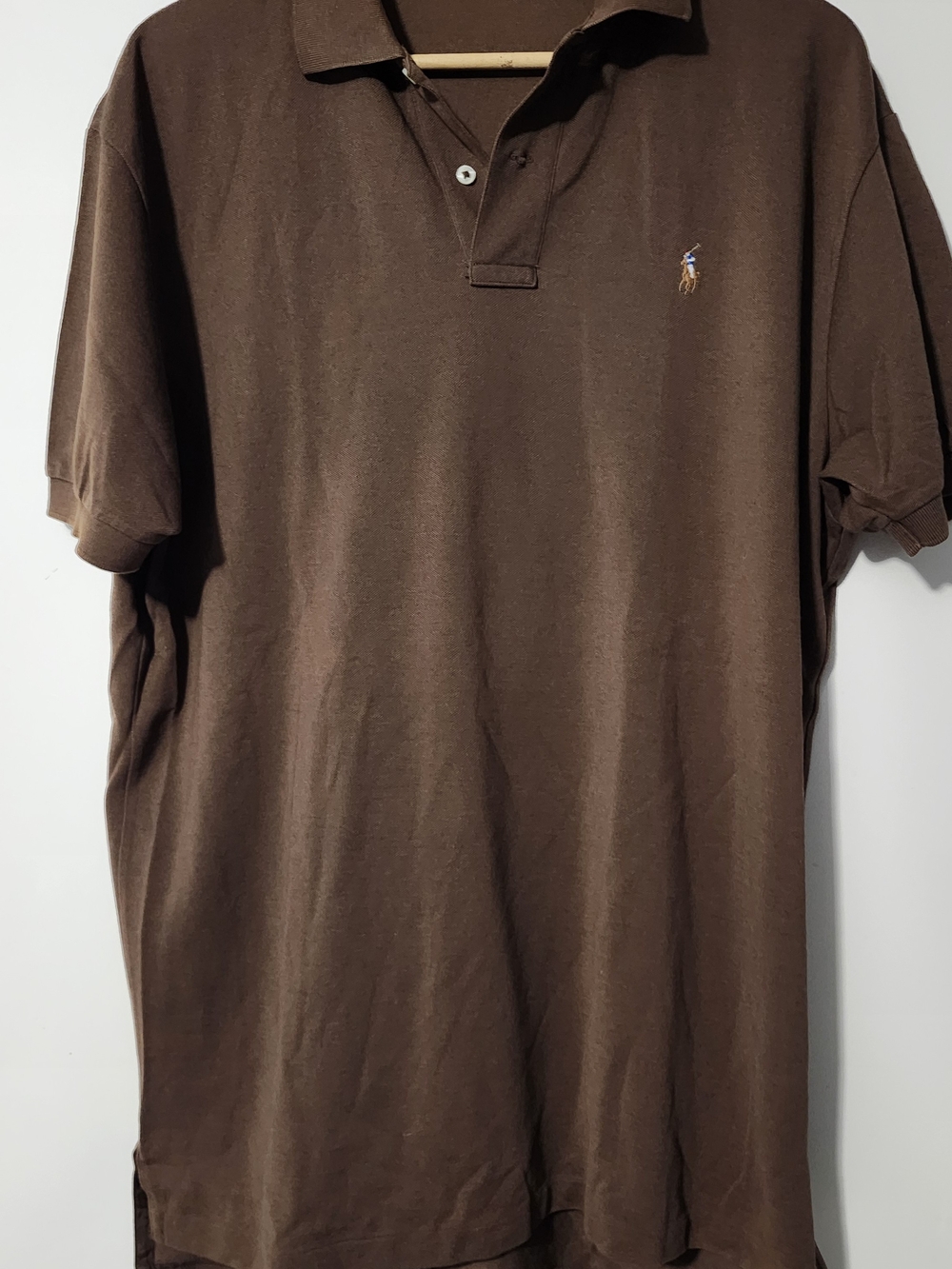 VTG Ralph Lauren Brown Polo Shirt - Classic Short Sleeve